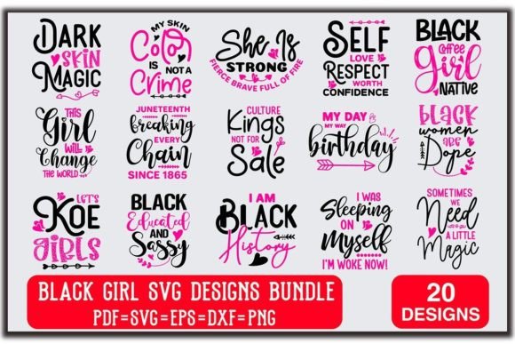 Download Black Girl SVG Designs Bundle - Premium Resources