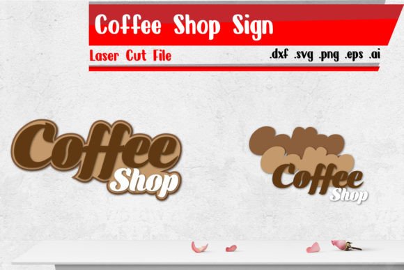 Download Coffee Shop Sign - Laser Cut Files - Laser cut files Collection