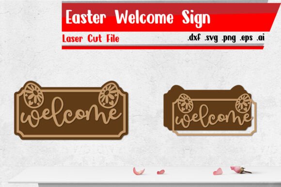 Download Easter Welcome Sign - Laser Cut Files - Laser cut files Collection