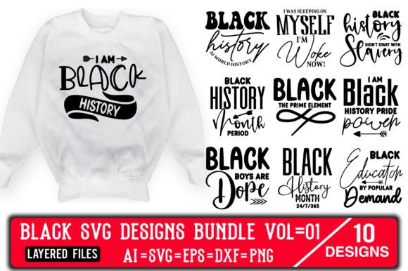 Download Black SVG Designs Bundle Vol.01 - Black svg designs Collection