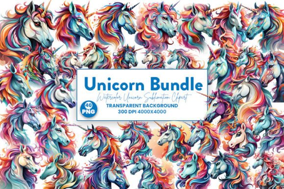 Download Unicorn Sublimation Cipart Craft Bundle - Premium Resources