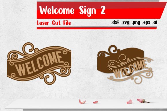 Download Welcome Sign 2 - Laser Cut Files - Laser cut files Collection
