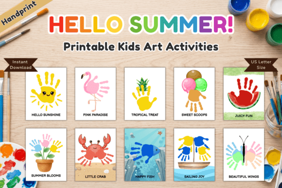 Download Summer Handprint Craft Bundle - Craft bundle Collection