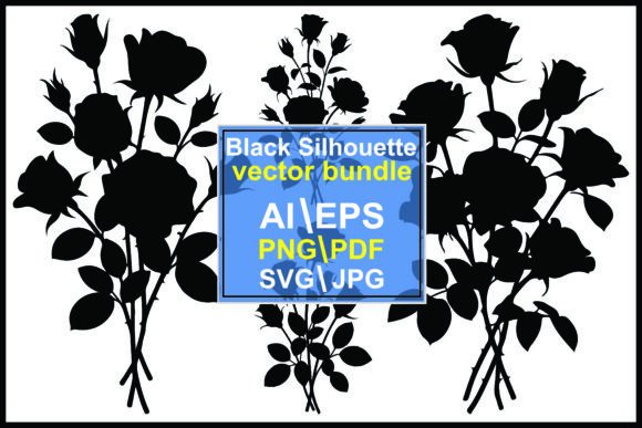 Download Rose Bouquet Silhouette Vector Bundle - Rose bouquet silhouette Collection