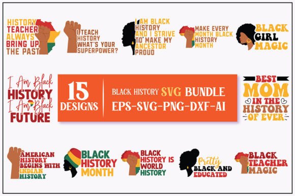 Download Black History SVG Designs Bundle - Premium Resources