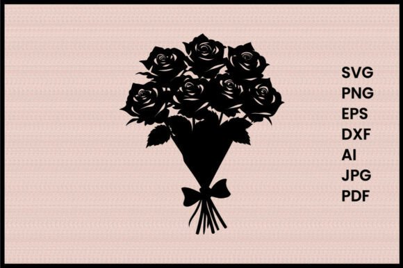 Download Rose Bouquet Silhouette - Rose bouquet silhouette Collection
