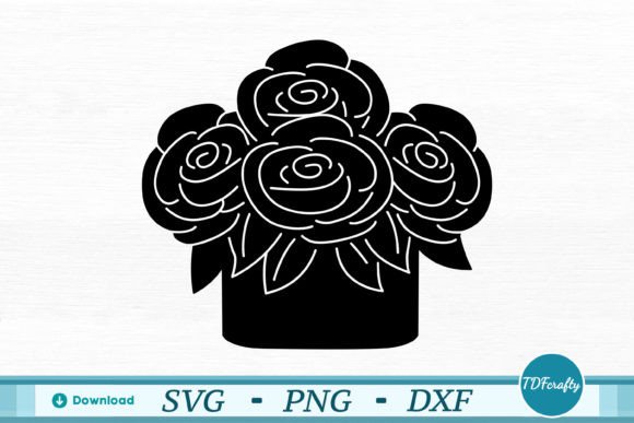 Download Rose Bouquet Silhouette - Rose bouquet silhouette Collection