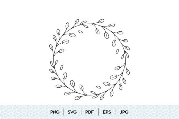 Download Minimal Botanical Wreath SVG - Wreath Collection